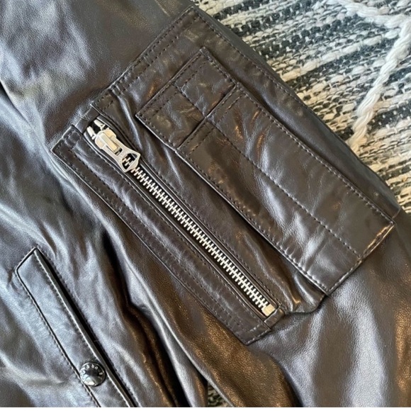 Rag & Bone Manston Leather Bomber Jacket. - Picture 8 of 14